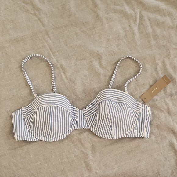 J. Crew Blue and White Striped Bikini - Picture 1 of 6